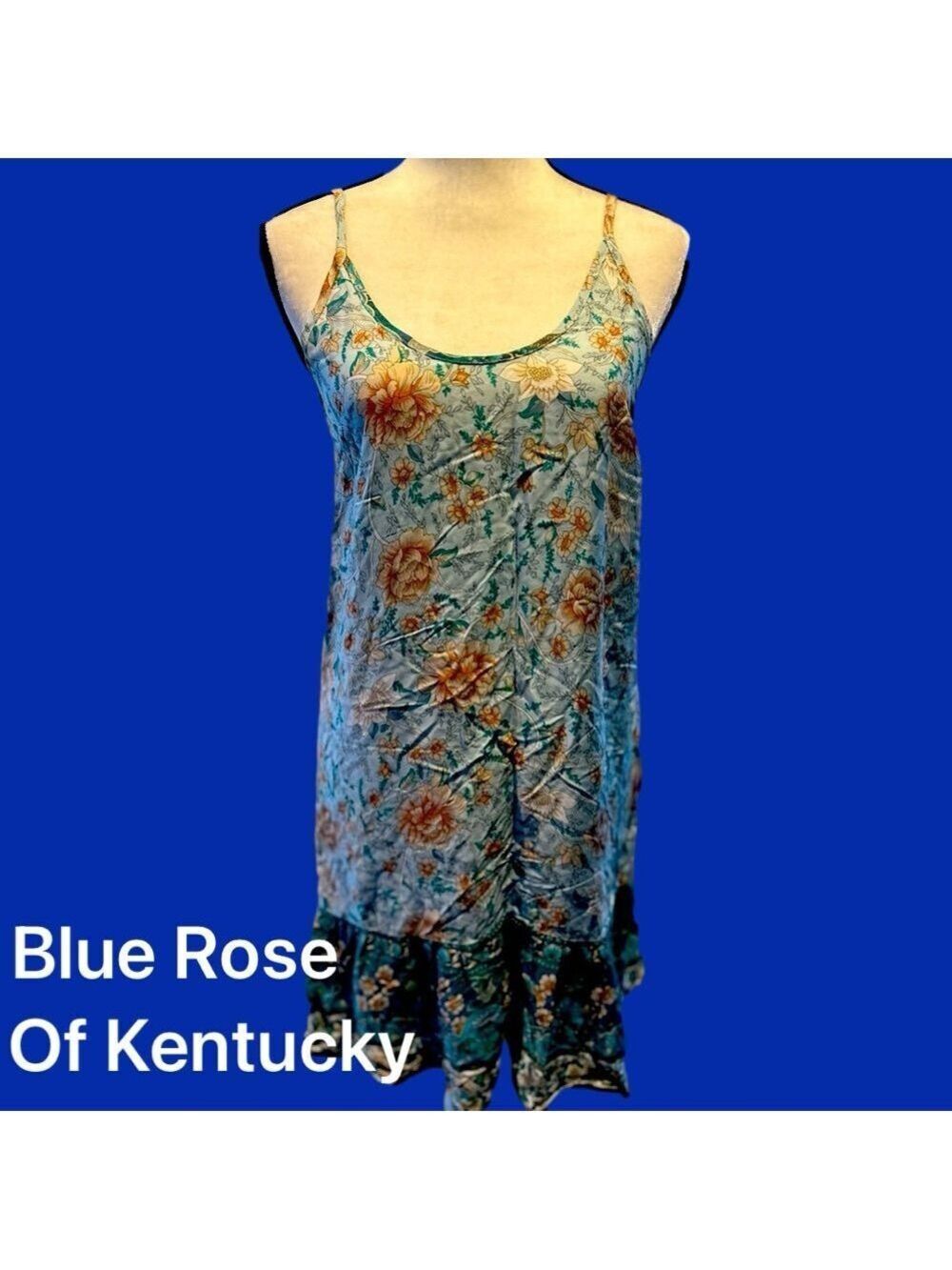 Sweet Viscose Floral Patterned Sun Dress (S) from Blue Rose of Kentucky NWTs